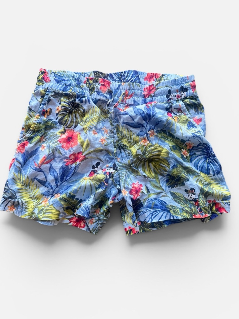 Tommy Bahama Mickey Mouse Linen Floral Shorts, Size Small, Tropical Shorts
